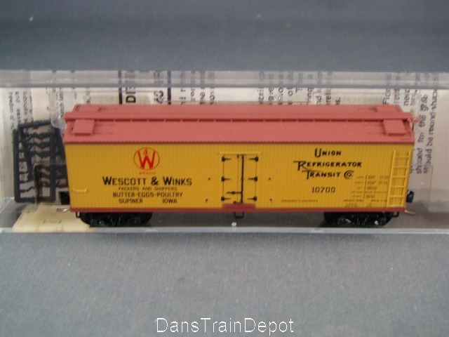 Sheathed-Wood Reefer "Wescott & Winks" Micro-Trains 40' Dbl 